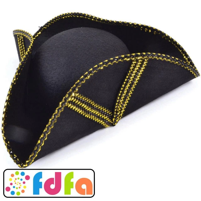 Chapeau Tricorne De Pirate Bristol Novelty - Marron Vieilli - Taille Unique - Déguisement Halloween Fête Costumée