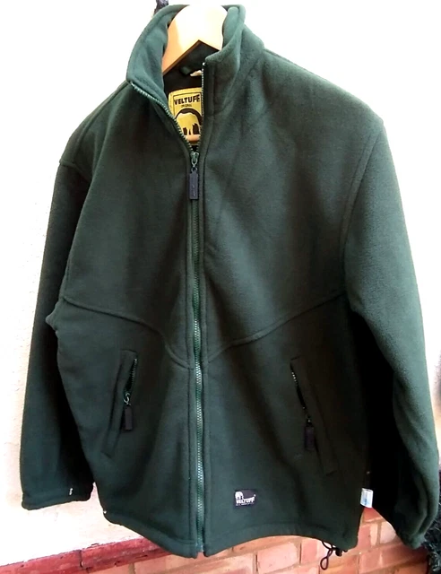 Mens Heavy Duty Green Veltuff Fleece Jacket Size XS