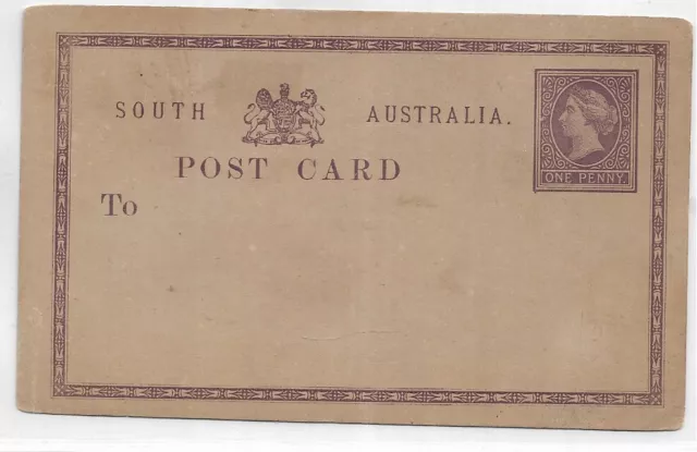 SOUTH AUSTRALIA QUEEN VICTORIA 1d UUSED POSTCARD MY REF 163