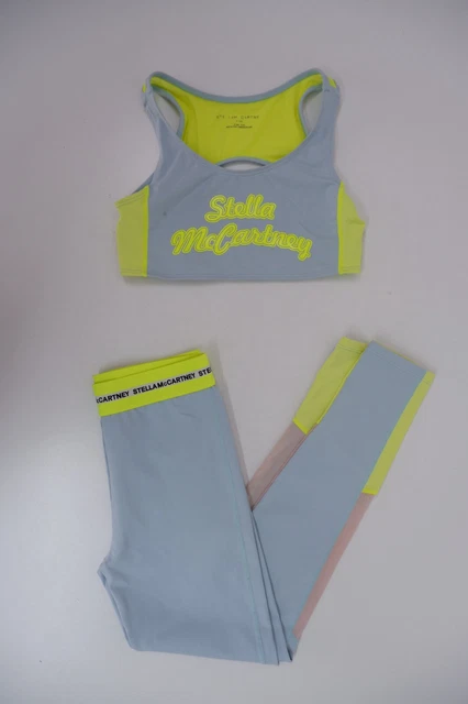 Stella McCartney Kids Girls Outfit Gym Set Age 12 Yrs Crop Top Leggings Yellow