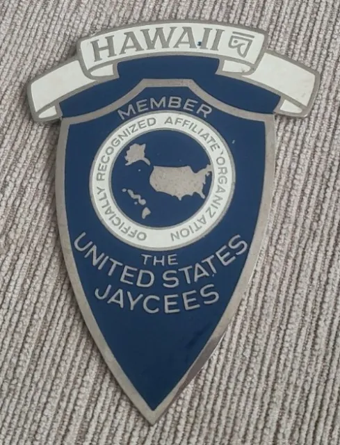 VINTAGE 1959 US JAYCEES HAWAII State AWARD Badge Pin RARE