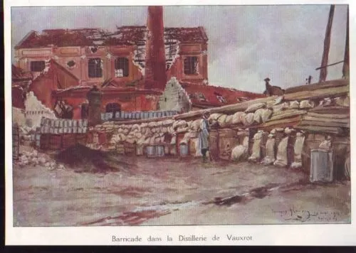 1915  -  Barricade Dans La Distillerie De Vauxrot  G577