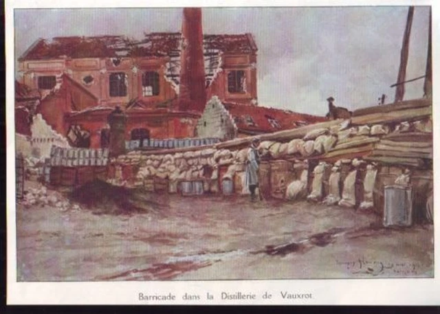 1915  -  Barricade Dans La Distillerie De Vauxrot  G577