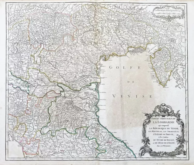 Venedig Venezia Venice Toskana Italy Italia Karte map carta Vaugondy 1750