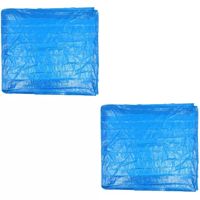 2 Pieces Inflatable Swimming Pool Cover Thickened Pe Rectangular Tub