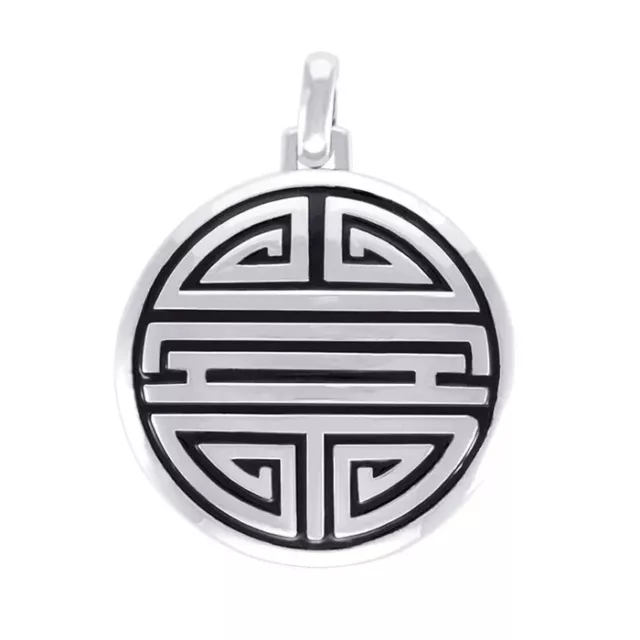 Feng Shui Longevity .925 Sterling Silver Pendant Peter Stone Fine Jewelry Health