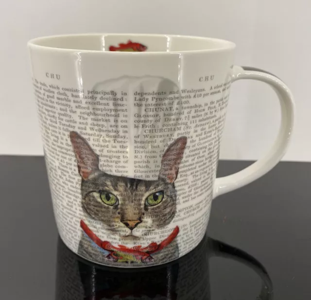 PAPERPRODUCTS Design PPD KITTY CAT CHEF HAT Bone China Mug White Gray Red 16oz