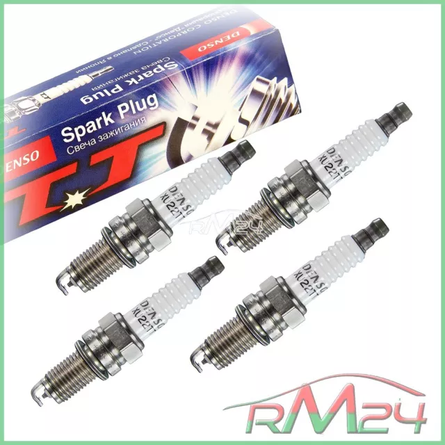 4X Denso Candela Accensione Per Fiat 500 07- C 09- 1.2 1.4 L 12- Idea Linea 1.4