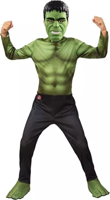 Official Marvel Avengers Endgame Hulk Classic Childs Costume, Kids Superhero Fan