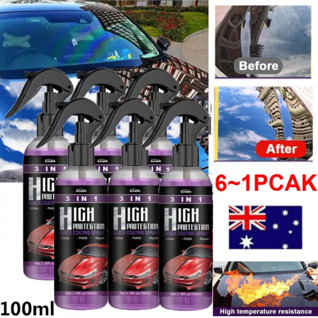 5PCS 3 in 1 High Protection Quick Car Coat Ceramic Coating Spray  Hydrophobic US