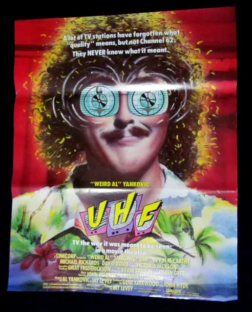 Original - Weird Al Yankovic UHF Poster 1989 20 x 16 Cool Very Good