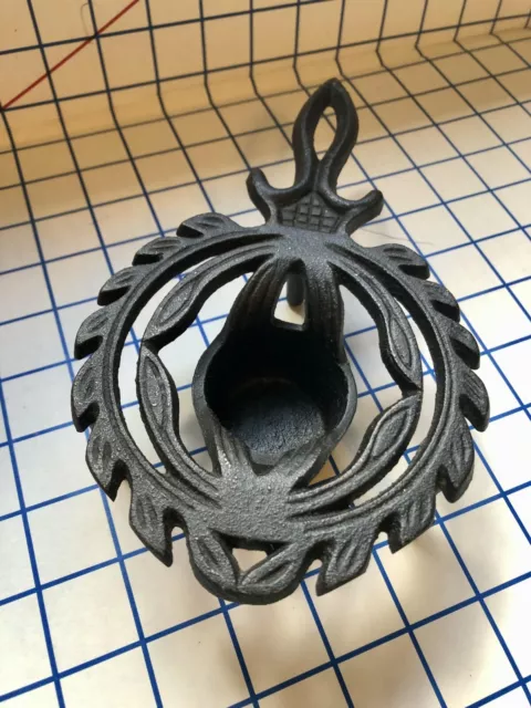 Vintage Cast Iron Candle Holder/Trivet Black 8 Inch Long 5 Inches Wide Japan