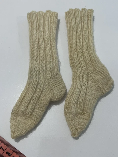 Paire Chaussette Ancienne Pour Poupée Poupon Jumeau Steiner SFBJ Unis Franc Dep