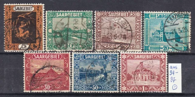 saargebiet bis 1934: Mi. Nr. aus 84-97 gestempelt