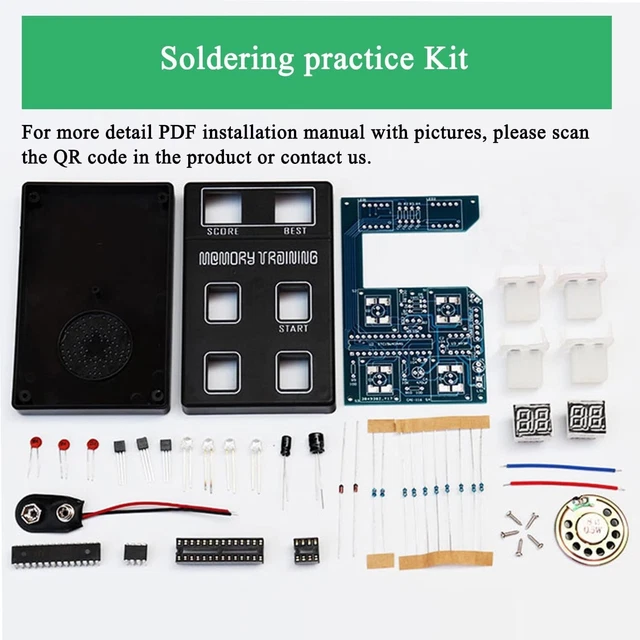 HANDHELD GAME MEMORY Training Game Toy Electronic Soldering Practice ...