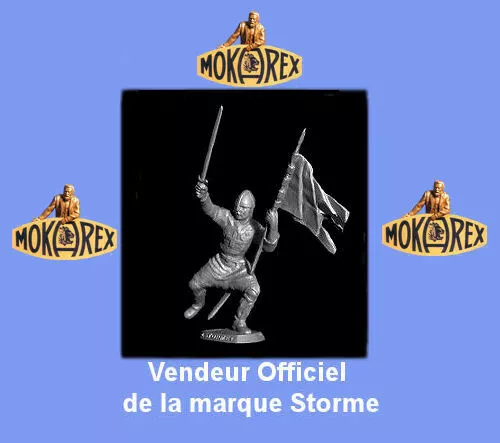Mokarex - STORME - Feodal Porte Etendard - 54 mm - Figurine Diorama