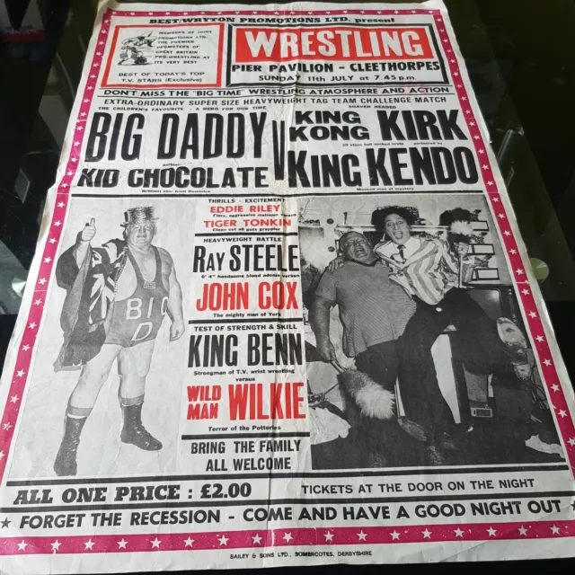 Big Daddy King Kendo Genuine 70S Ringside Cleethorpes Pier Rare Glory Days