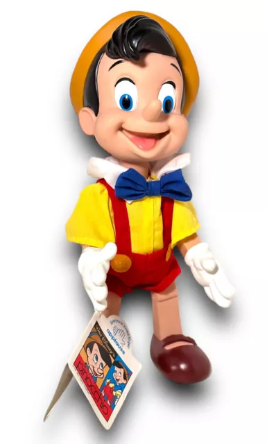 Walt Disney Pinocchio Jointed Vinyl Doll Applause 10'' NWT Rare!