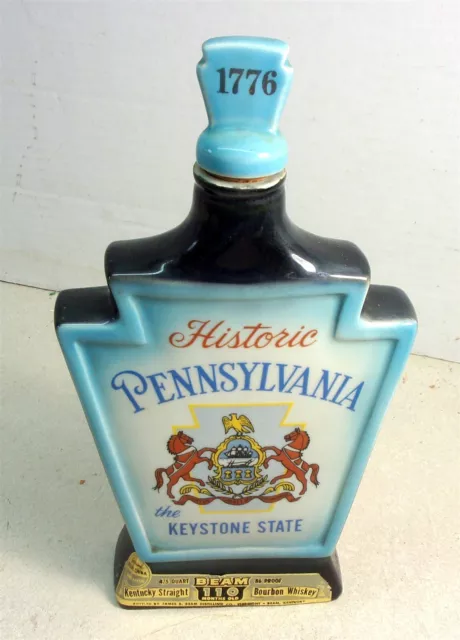 Pennsylvania Keystone State 1967 Jim Beam Regal China Decanter Bottle Empty