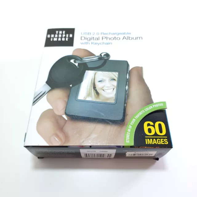 The Sharper Image Keychain Album, USB 2.0 Rechargeable Digital Photo Album