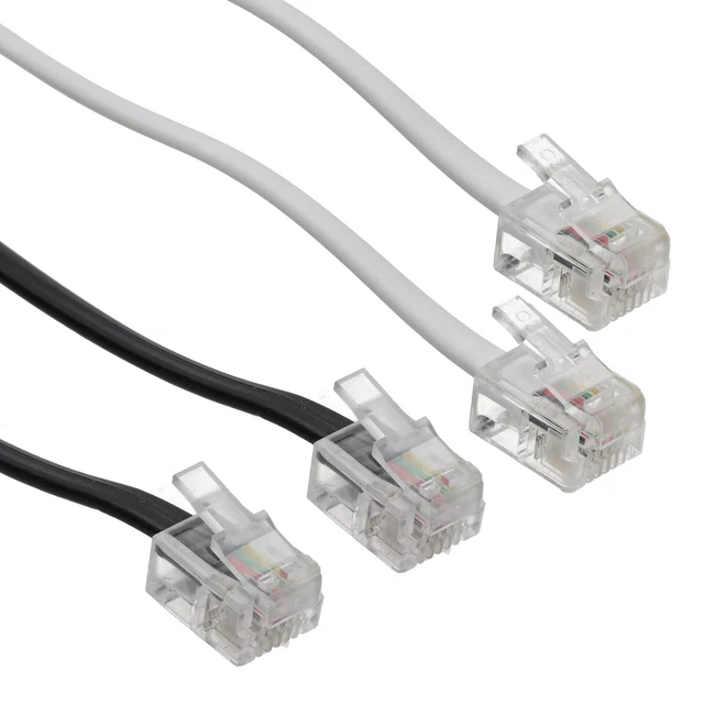 RJ11 ADSL Router Cable Telephone Lead For BT/SKY/PlusNet Broadband Phone Lot