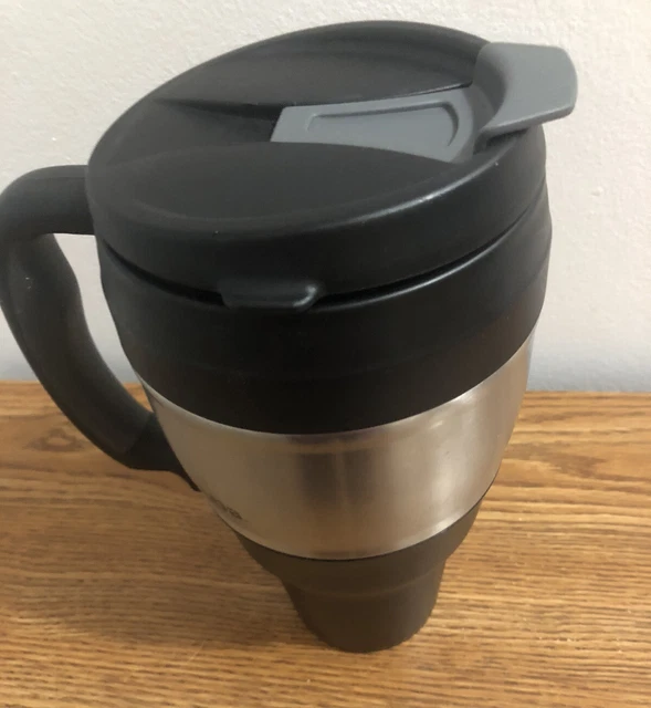 Bubba Classic Insulated Mug 34 Oz Hot or Cold Travel Coffee Mug. Black & Silver. 2