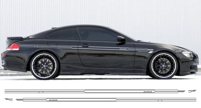 BMW E46 ALPINA Stil Nadelstreifen Seitenstreifen Aufkleber 318,320,323.  325,330 EUR 56,52 - PicClick DE