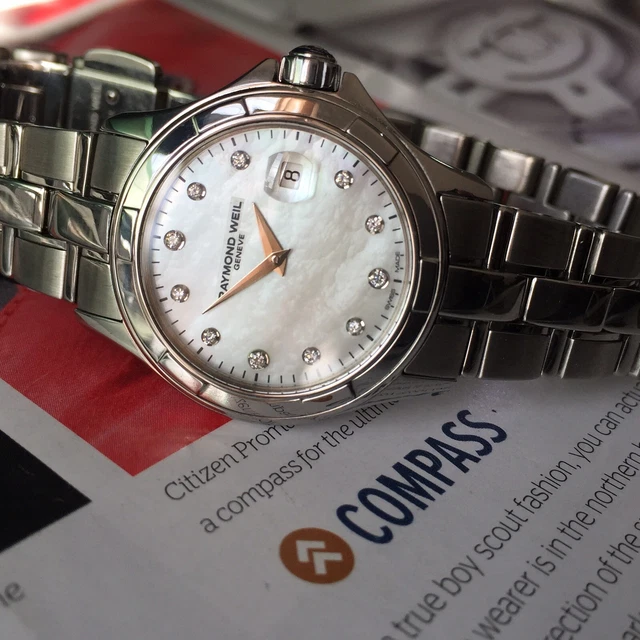 Raymond Weil Ladies Swiss Designer Watch 9460 PARSIFAL Diamond Pearl Dial Raymond Weil Ladies Swiss Designer Watch 9460 PARSIFAL Diamond Pearl Dial