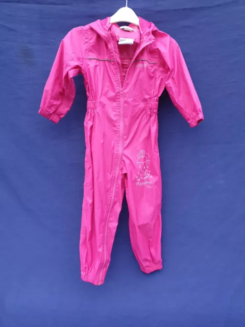 Regatta Pink Girls Kids Puddle Outdoor Waterproof Suit  4/5 Yrs  72 Months Rain