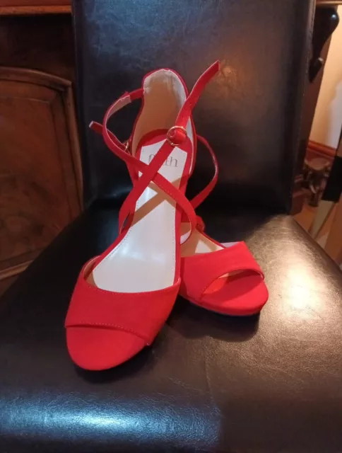 Faith red hotsell wedge sandals