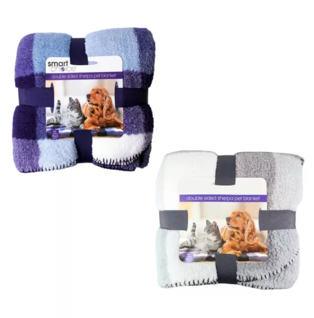 Pet blanket cosy sherpa pet blanket warm fleece fur back for cat dog blanket