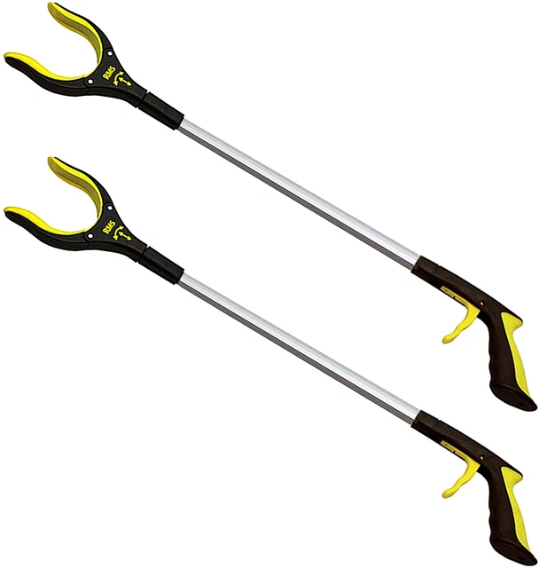 2-Pack 32 Inch Extra Long Grabber Reacher with Rotating Jaw - Mobility Aid Reach