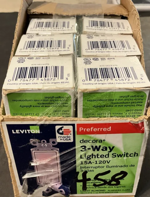 Grounded 3-Way Switch,No R66-05613-2TS,  Leviton Mfg Co, 8pk