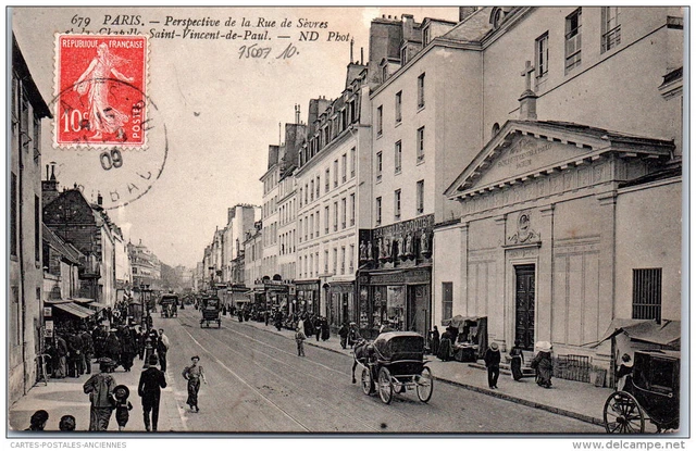 75007 PARIS - perspective of the rue de sevres
