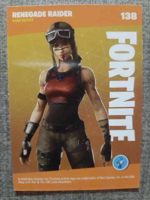 Karte Fortnite Panini 2020 Serie 2 Reloaded #138 Renegade Raider