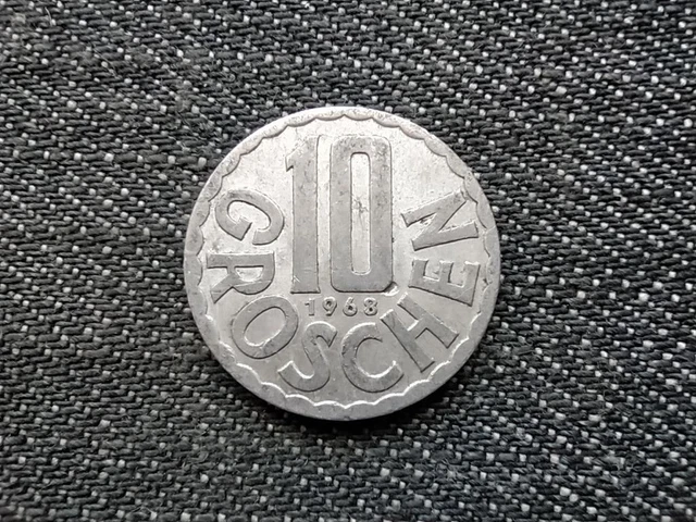 Austria 10 Groschen Coin 1968