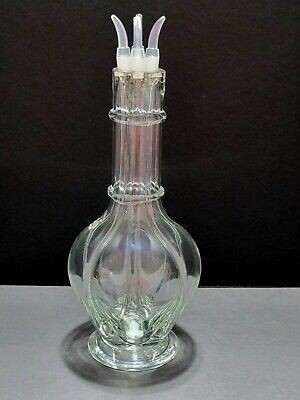 Vintage French Decanter 4 Chambers Cordial Multi liquor Bottle Barware