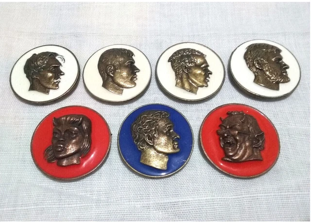Antiguos adoradores raros del diablo Cobre vintage Jugadores de Satanás y...