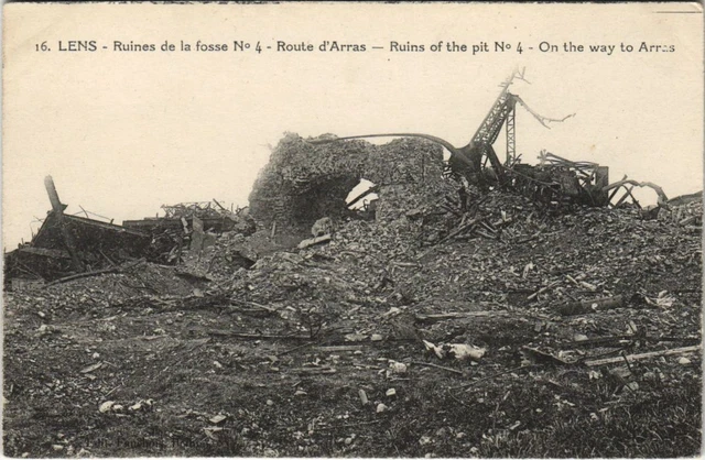 CPA LENS-Ruins of the Trench-Route d'Arras (44113)