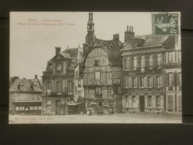CPA 80700 ROYE Rue St Pierre avant guerre débit de boisson