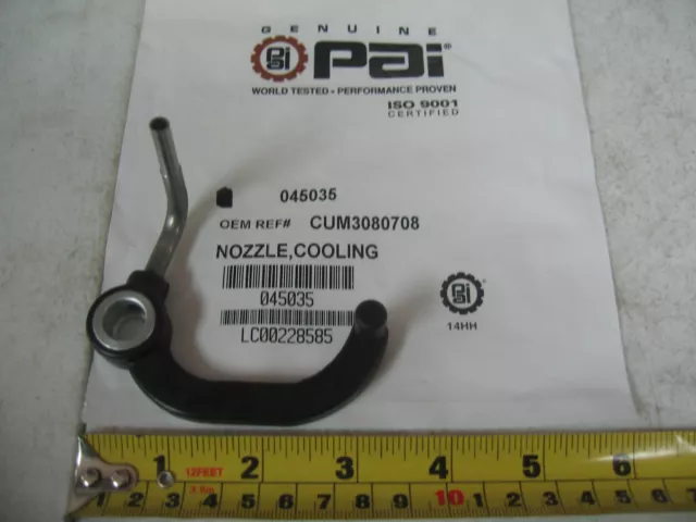 Steel Piston Cooling Nozzle for a Cummins M11 & ISM. PAI # 045035 Ref. # 3080708