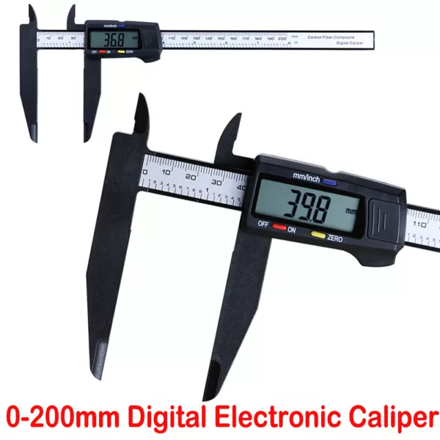 200mm/8inch Tool Electronic Ruler Micrometer Digital Vernier Caliper LCD Gauge