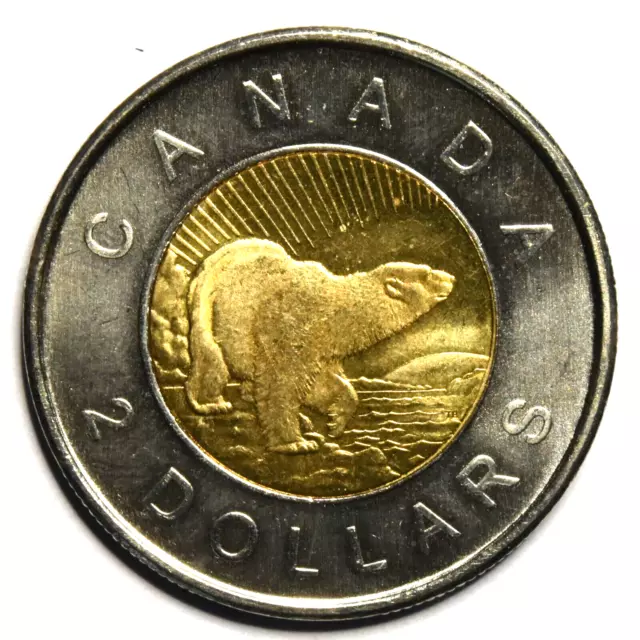 Canada 2006 🍁 $2 "Churchill" polar bear coin 10th Anniversary Toonie BIMETAL