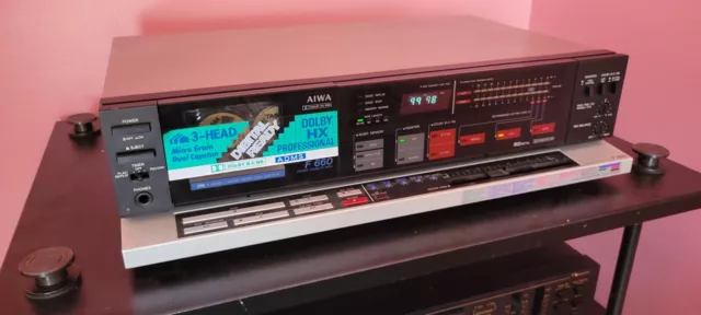 Rare 3-head Aiwa AD-F660 stereo cassette deck made in Japan