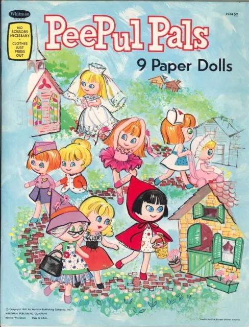 Vintge 1967 Peepul Pals Paper Doll ~Adorable Laser Reproduction~Orig. Size Uncut