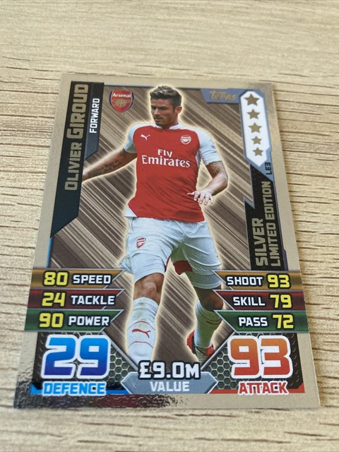 Match Attax 15/16 | Silver Limited Edition | Arsenal | Olivier Giroud