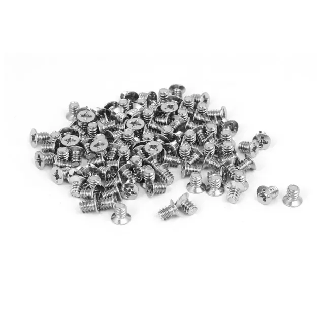 100Pcs Computer PC Case 3.5-inch HDD Flat Phillips Head Hard Drive Screw 6#-32