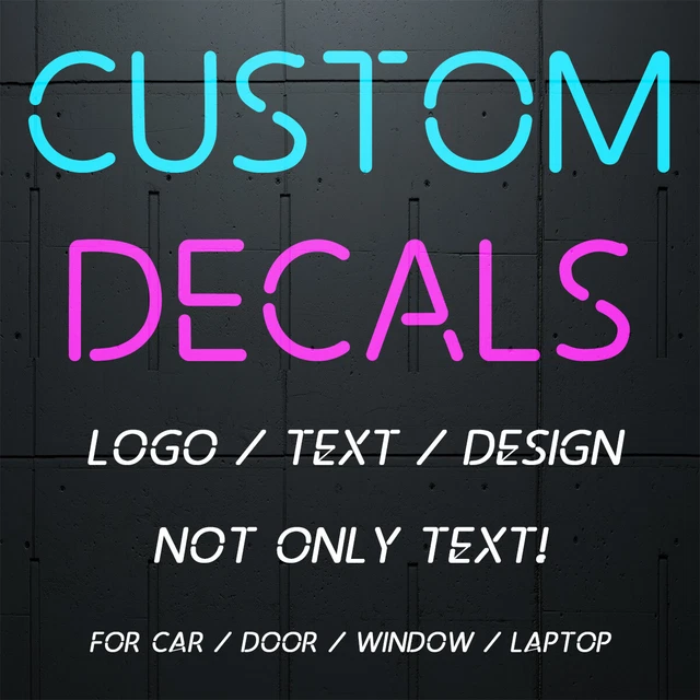 CUSTOM CAR STICKER Logo Text Customize Decal For Cars Window Door Car