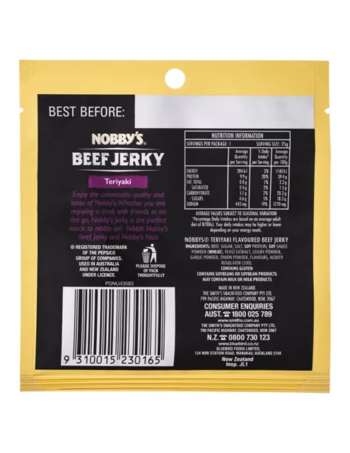 Nobby Beef Jerky Teriyaki 25g x 12 2