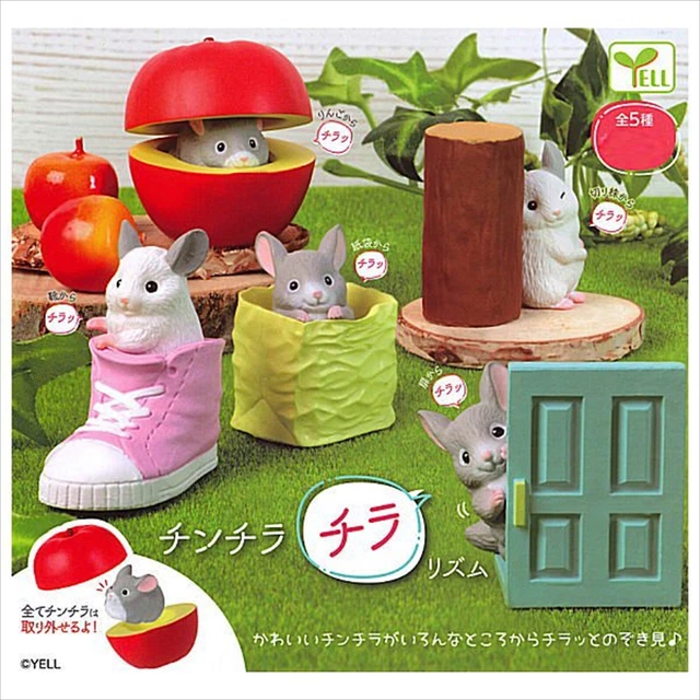 Chinchilla  Animal Figure chillalismFull set 5 types Yell Capsule Toy Gachapon